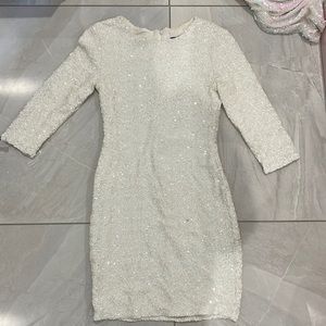 WHITE SPARKLE nye dress